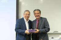 Dr. Constantine Stratakis (right) and Prof. Chan Wai-yee, Director of School of Biomedical Sciences